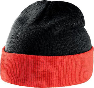 Bonnet personnalisé bicolore interclub- KP514 bonnet K-up rouge/noir 