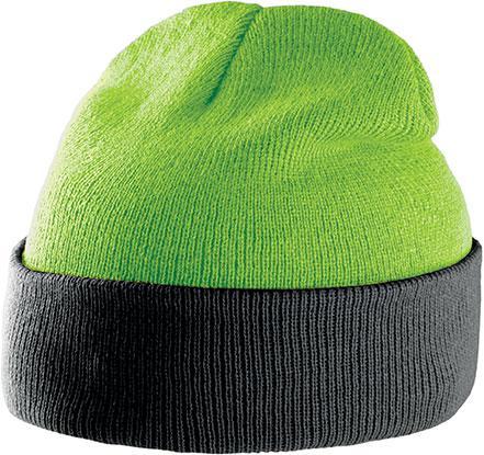 Bonnet personnalisé bicolore interclub- KP514 bonnet K-up forest/limon 