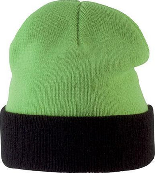 Bonnet personnalisé bi color avec revers KP-522 bonnet junior K-up citron/noir 