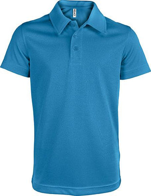 Polo personnalisé technique école de golf - PA484 polo junior Pro act bleu 12-14 ans 