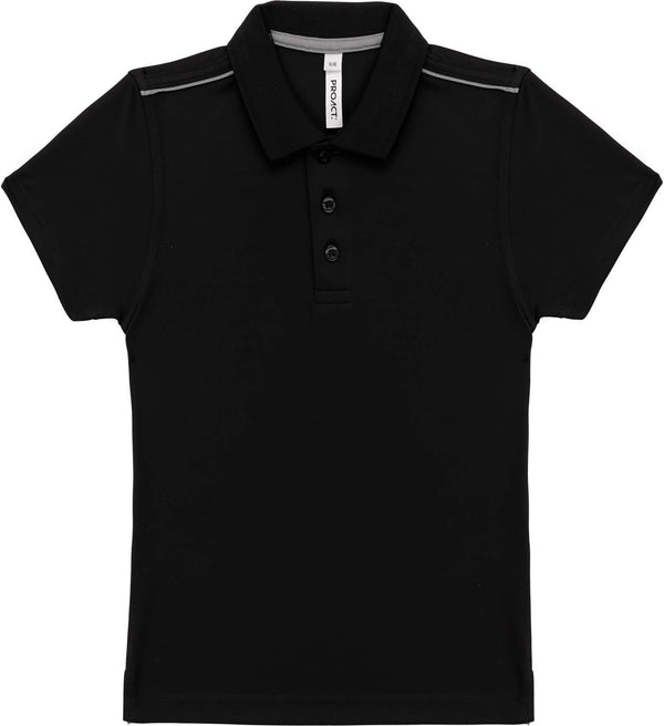 Polo personnalisé manches courtes junior - PA488 polo junior Pro act noir 4-6 ans 