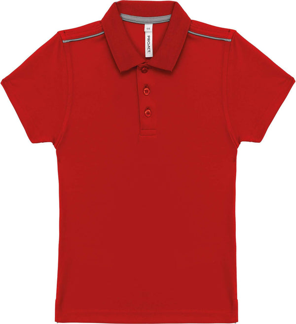 Polo personnalisé manches courtes junior - PA488 polo junior Pro act rouge 4-6 ans 