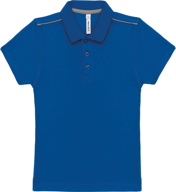 Polo personnalisé manches courtes junior - PA488 polo junior Pro act bleu 4-6 ans 