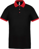 Polo personnalisé technique performance golf -PA489 polo homme Pro act noir/rouge S 