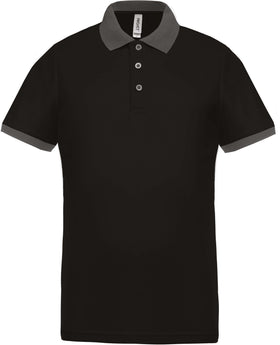 Polo personnalisé technique performance golf -PA489 polo homme Pro act noir/gris S 
