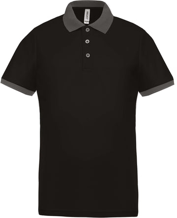 Polo personnalisé technique performance golf -PA489 polo homme Pro act noir/gris S 