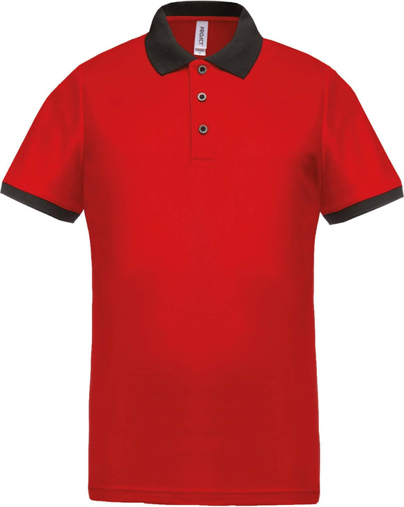 Polo personnalisé technique performance golf -PA489 polo homme Pro act rouge/noir S 