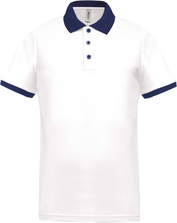 Polo personnalisé technique performance golf -PA489 polo homme Pro act blanc/marine S 