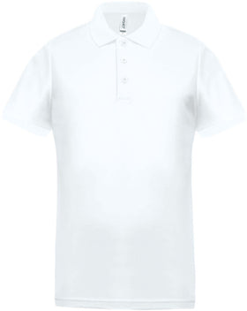 Polo personnalisé technique performance golf -PA489 polo homme Pro act blanc S 