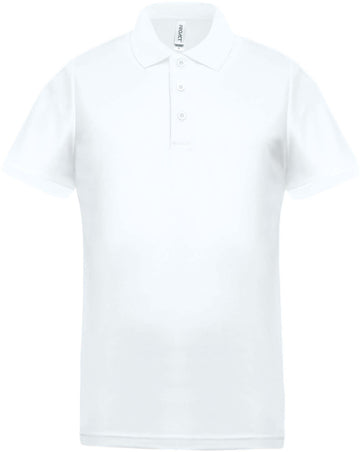 Polo personnalisé technique performance golf -PA489 polo homme Pro act blanc S 