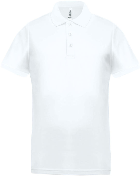 Polo personnalisé technique performance golf -PA489 polo homme Pro act blanc S 