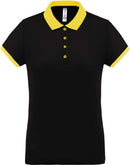 Polo personnalisé technique performance golf -PA490 polo femme Pro act noir/jaune XS 