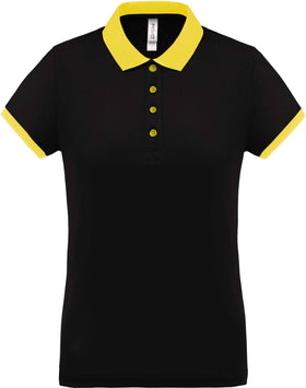 Polo personnalisé technique performance golf -PA490 polo femme Pro act noir/jaune XS 