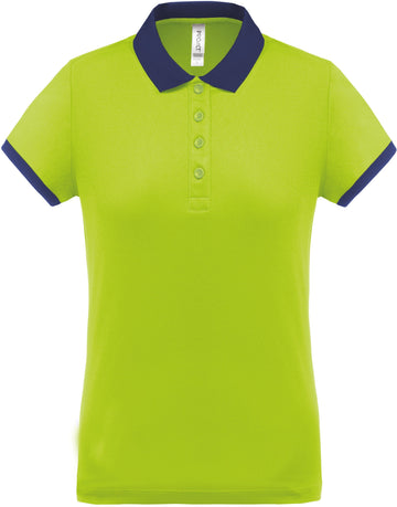 Polo personnalisé technique performance golf -PA490 polo femme Pro act anis/marine XS 
