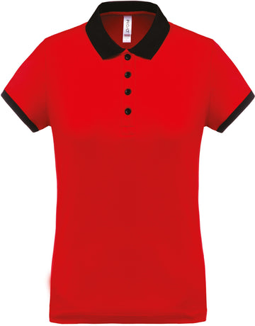 Polo personnalisé technique performance golf -PA490 polo femme Pro act rouge/noir XS 