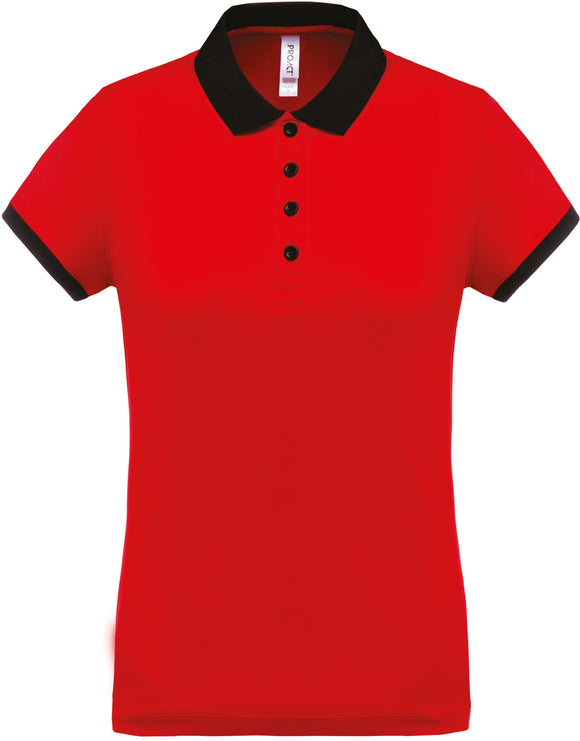 Polo personnalisé technique performance golf -PA490 polo femme Pro act rouge/noir XS 