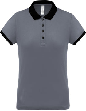 Polo personnalisé technique performance golf -PA490 polo femme Pro act noir/gris XS 