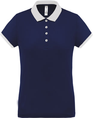 Polo personnalisé technique performance golf -PA490 polo femme Pro act marine/blanc XS 