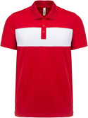 Polo de golf technique - PA 493 polo homme Pro act S rouge&blanc 