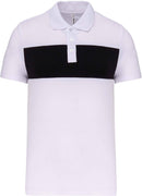 Polo de golf technique - PA 493 polo homme Pro act S blanc&noir 