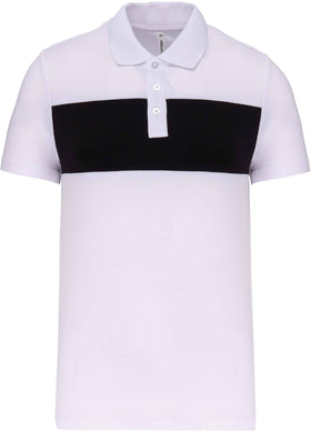 Polo de golf technique - PA 493 polo homme Pro act S blanc&noir 
