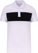 Polo de golf technique - PA 493 polo homme Pro act S blanc&noir 