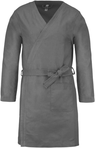 Peignoir en microfibre - PA577 linge de maison: 2 pièces minimum Pro act Gris S/M 