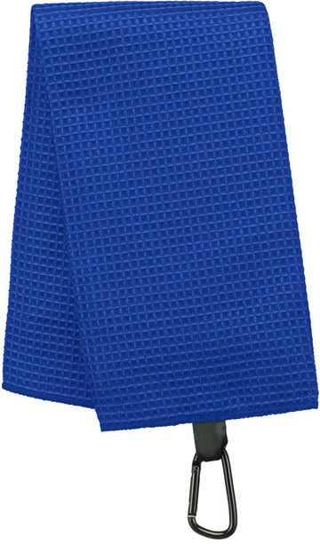 Serviette de golf en nid d'abeille serviette de golf: minimum 10 pièces Pro act Bleu 