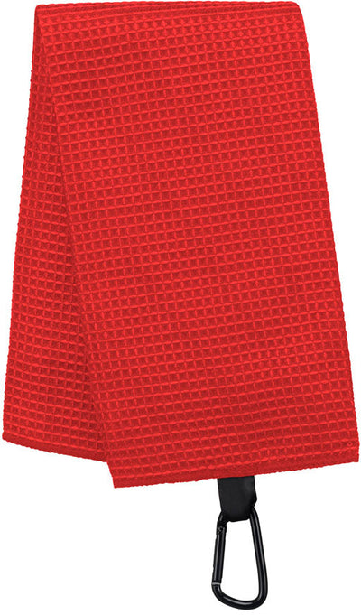 Serviette de golf en nid d'abeille serviette de golf: minimum 10 pièces Pro act Rouge 