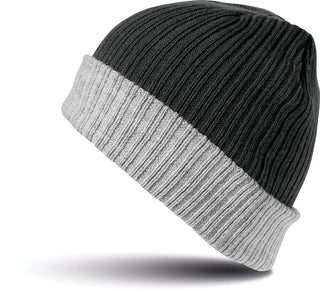 Bonnet tressé RC378X Bonnet adulte : minimum 5 pièces Result Noir 
