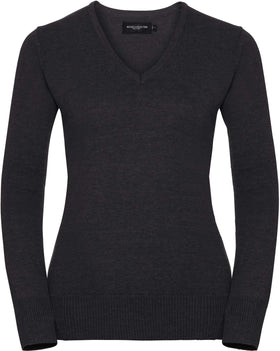 Pullover personnalisé col V-RU710F pull femme Russel charcoal XS 