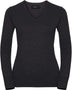Pullover personnalisé col V-RU710F pull femme Russel charcoal XS 
