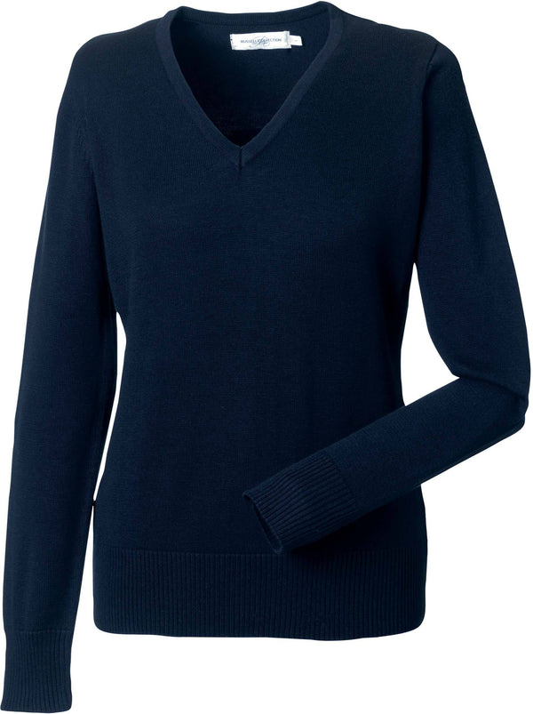 Pullover personnalisé col V-RU710F pull femme Russel french navy XS 