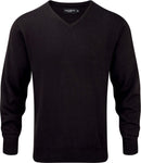 Pullover personnalisé col V-RU710M pull 1/4 zips Russel noir S 