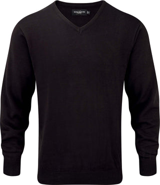 Pullover personnalisé col V-RU710M pull 1/4 zips Russel denim S 