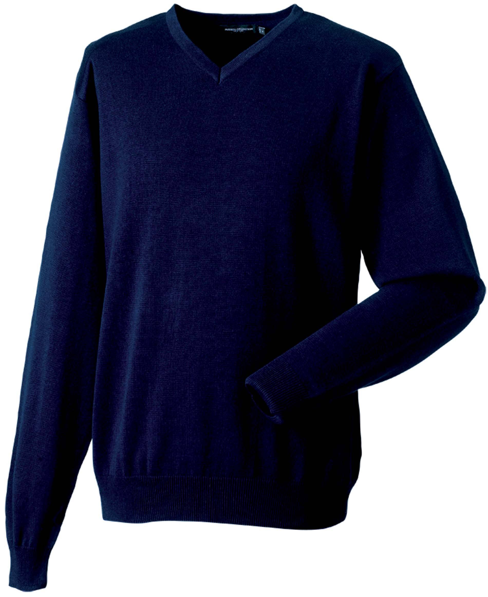 Pullover personnalisé col V-RU710M pull 1/4 zips Russel french navy S 