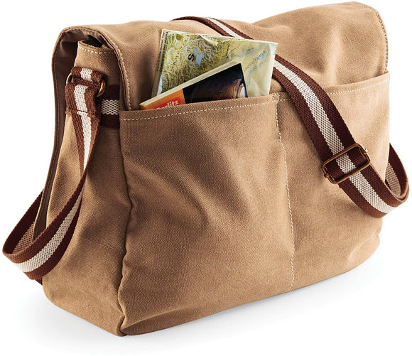 Sac courrier vintage en toile - QD610 sac de voyage: minimum 2 pièces Quadra 