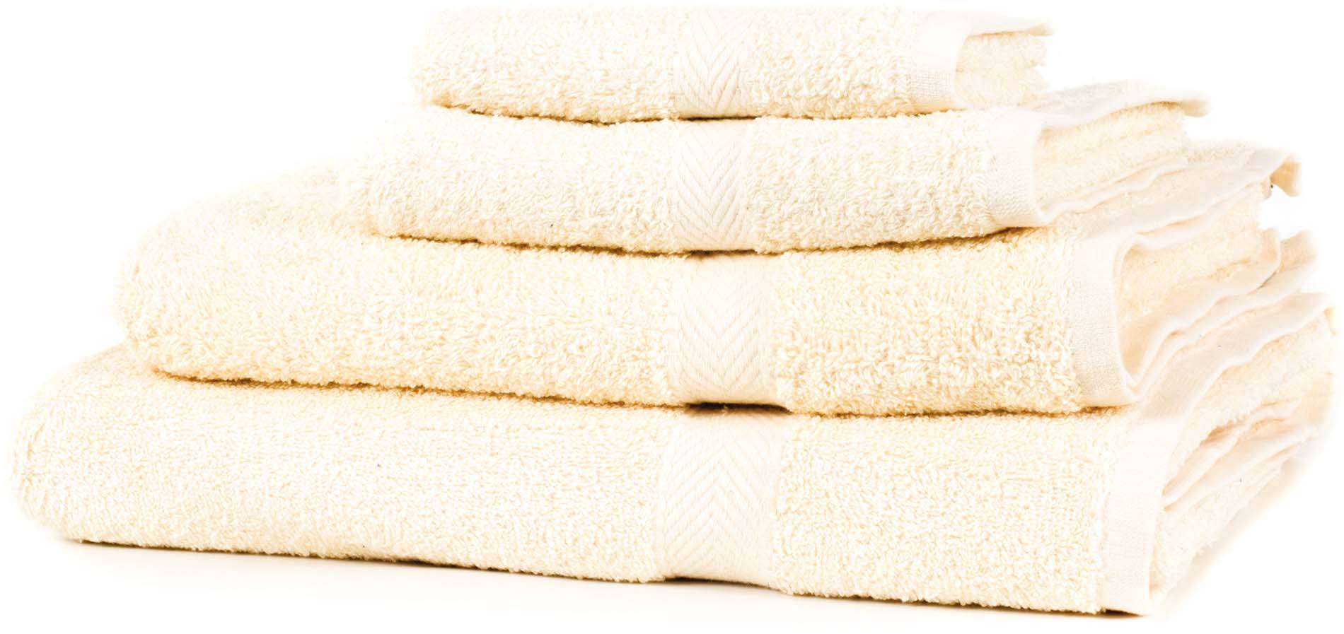 Serviette de bain en coton ring spun TC04 linge de maison: 2 pièces minimum Towel city Cream Sans broderie 