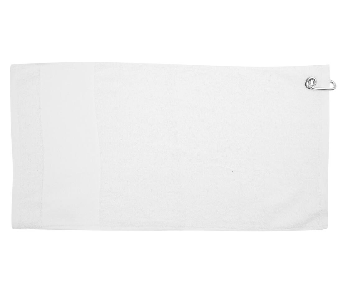 Serviette de golf large bande de personnalisation - TC033 serviette de golf: minimum 10 pièces Towel city Blanc 