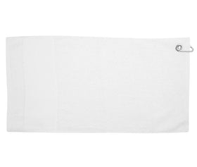 Serviette de golf large bande de personnalisation - TC033 serviette de golf: minimum 10 pièces Towel city Blanc 
