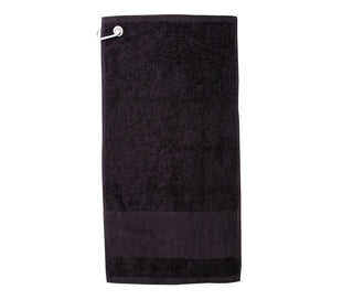 Serviette de golf large bande de personnalisation - TC033 serviette de golf: minimum 10 pièces Towel city Noir 