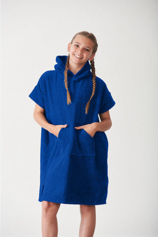 Poncho éponge Junior -TC811 linge de maison: 2 pièces minimum Towel city Bleu 6/9 ans 