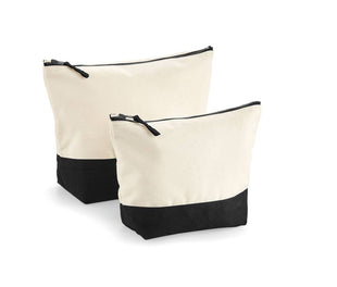 Pochette bicolore en coton WM544 Pochette Westford Mill M Naturel/noir 