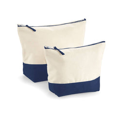 Pochette bicolore en coton WM544 Pochette Westford Mill M Naturel/Navy 