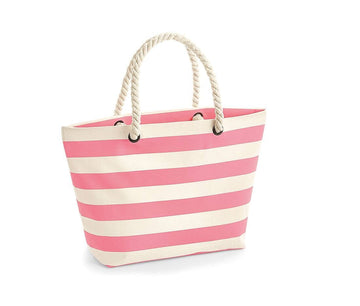 Sac de plage Nautical WM680 Sac de plage Westford Mill Naturel/Rose 