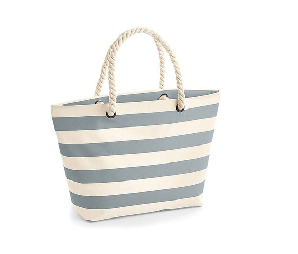 Sac de plage Nautical WM680 Sac de plage Westford Mill Naturel/Gris 