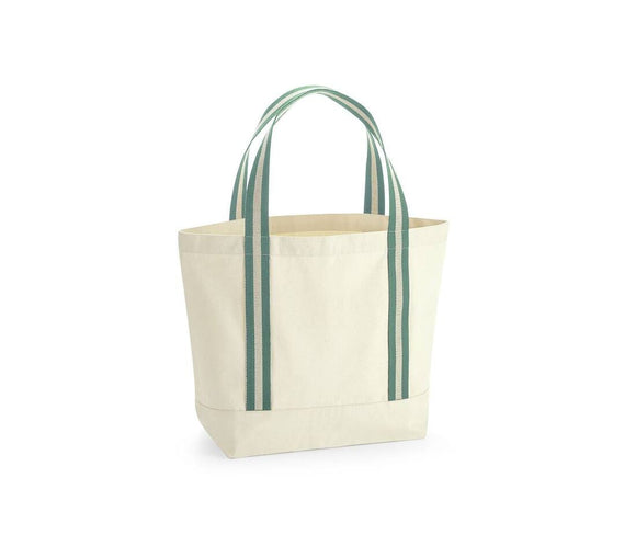 Sac shopping en coton organique WM690 Sac shopping Westford Mill Naturel/Vert 