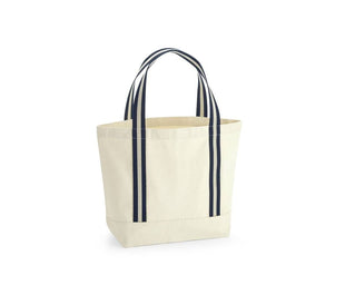 Sac shopping en coton organique WM690 Sac shopping Westford Mill Naturel/Navy 