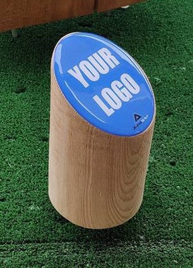 Marque de départ made in France marque de depart: minimum 36 pièces mygolf-store Version en Robinier massif PEFC avec habillage par marquage adhésif polymère sur alu 